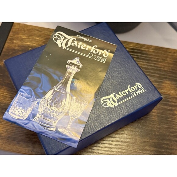 Waterford Crystal Heart-Shaped Ribbed Paperweight Clear Glass VTG 90s w/Box - Picture 6 of 7